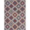 Homeroots 5 x 7 ft. Red & Blue Geometric Diamonds Area Rug 395477 - alternate 1